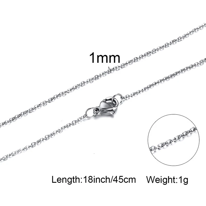 1mm Разноцветное серебряное мужское ожерелье от 1 до 4 мм с веревкой, цепочка в виде змеиной коробки, колье из нержавеющей стали от 18 до 24 дюймов - Окраска металла: 1mm