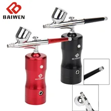 Kit de compresseur de pistolet aérographe à double Action de 0.4mm, peinture artistique, tatouage, manucure, gâteau artisanal pour modèle de voiture, ensemble d'outils de laque en aérosol