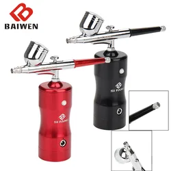 0.4mm dupla ação airbrush pistola compressor kit arte pintura tatuagem manicure artesanato bolo para o modelo de carro spray laca ferramenta conjunto