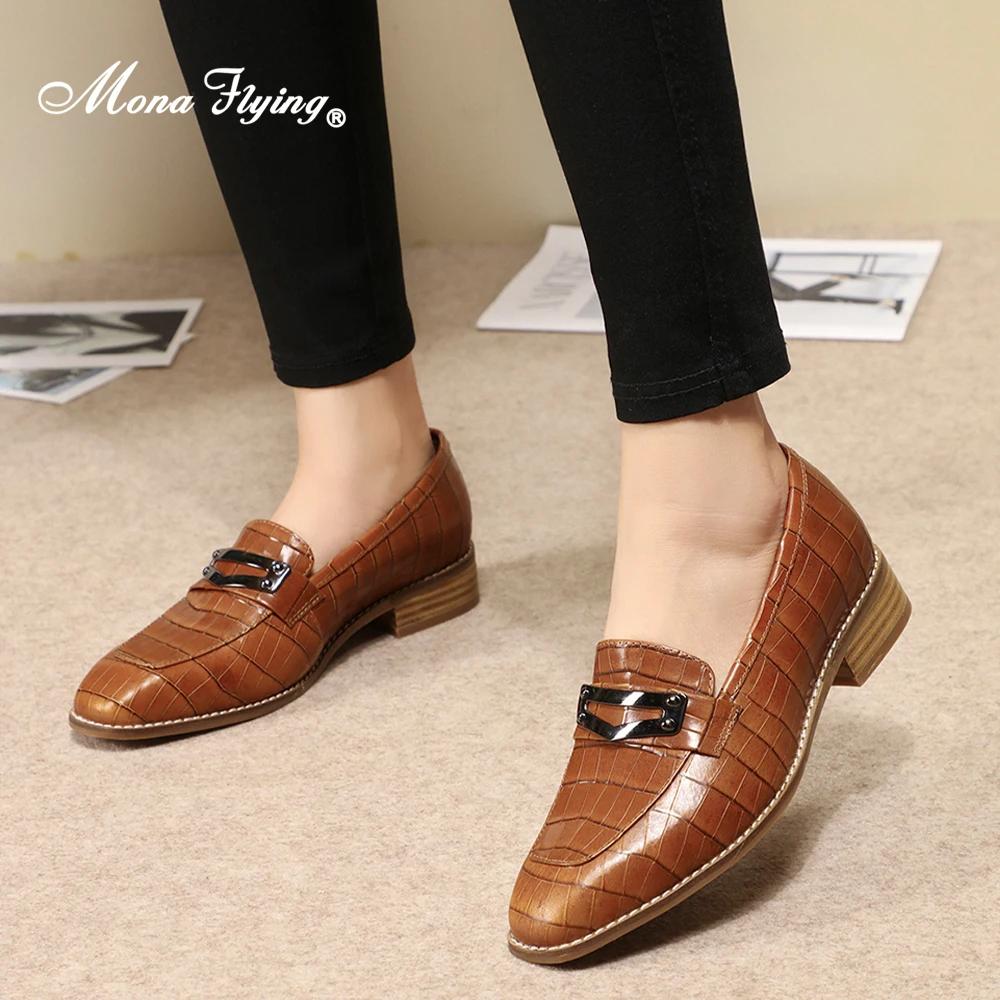 Genuine Leather Flat Shoes Woman Hand-Sewn Leather Loafers Soft Flats Moccasins Casual Shoes Women Flats Women Shoes