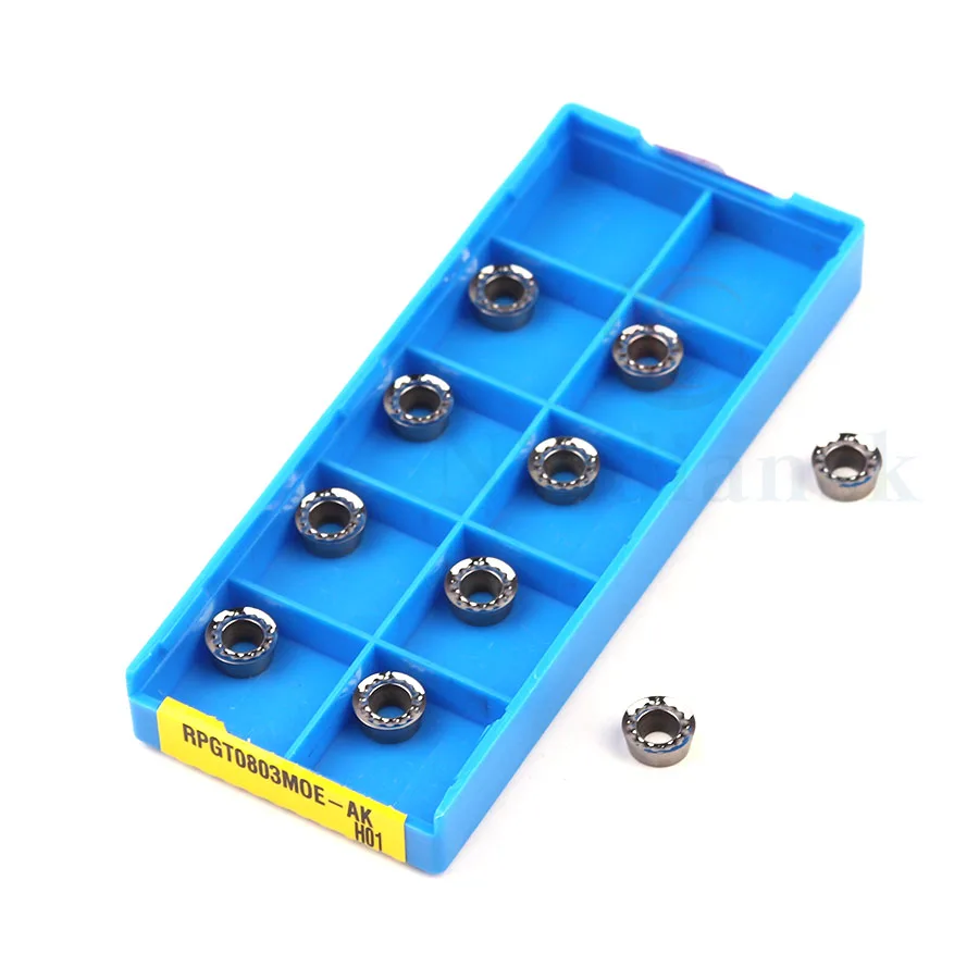 

RPGT0803MOE-AK H01 Milling Blade RPGT10T3MOE-AK H01 Turning Tool RPGT1204MOE-AK H01 Carbide Insert Milling Cutter CNC Lathe Tool