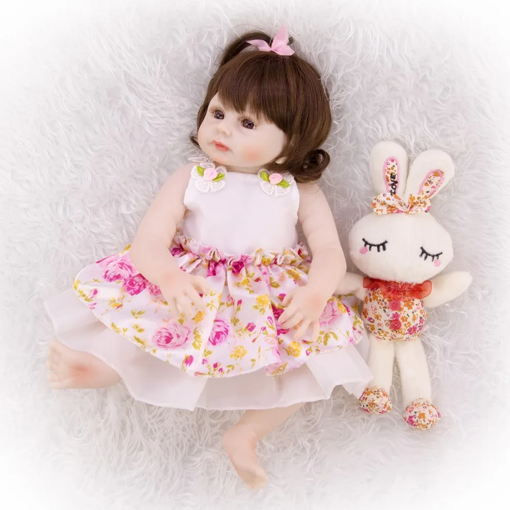 NPK эксклюзивный 1" 48 см Bebes reborn Girl полный силиконовый корпус Reborn куклы реалистичный ребенок Playmates детские игрушки девочка подарок на день рождения
