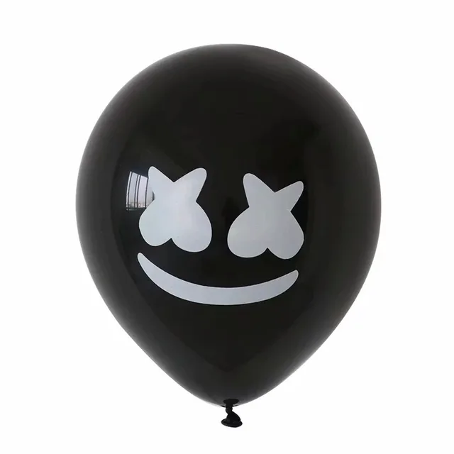 Dj Marshmello Theme Music Festival White Black Happy Birthday Party Decoration Flag Cake Toppers Latex Balloons Cake Decorating Supplies Aliexpress