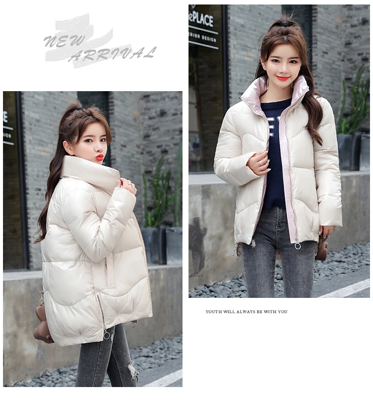 Winter Women Parkas jacket Autumn Winter 2020 matte fabric thick warm female parkas jacket Casual Solid winter outwear jackets