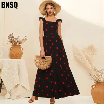 

Muslim Abaya Polka Dot Print Maxi Dress Bohemian Hijab Cardigan Kimono Robe Gowns Eid Ramadan Islamic Vestidos Verano Mujer