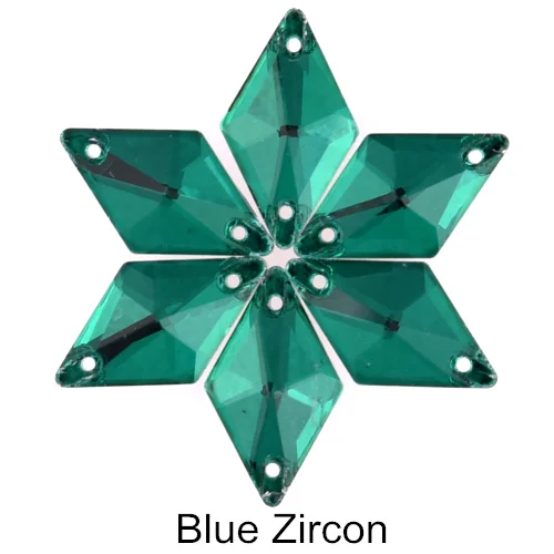 Blue Zircon 11x19 мм 28 шт. ромбовидные разноцветные стразы AB пришивные стразы для шитья стеклянных страз свадебное платье Y3750 - Цвет: Blue Zircon