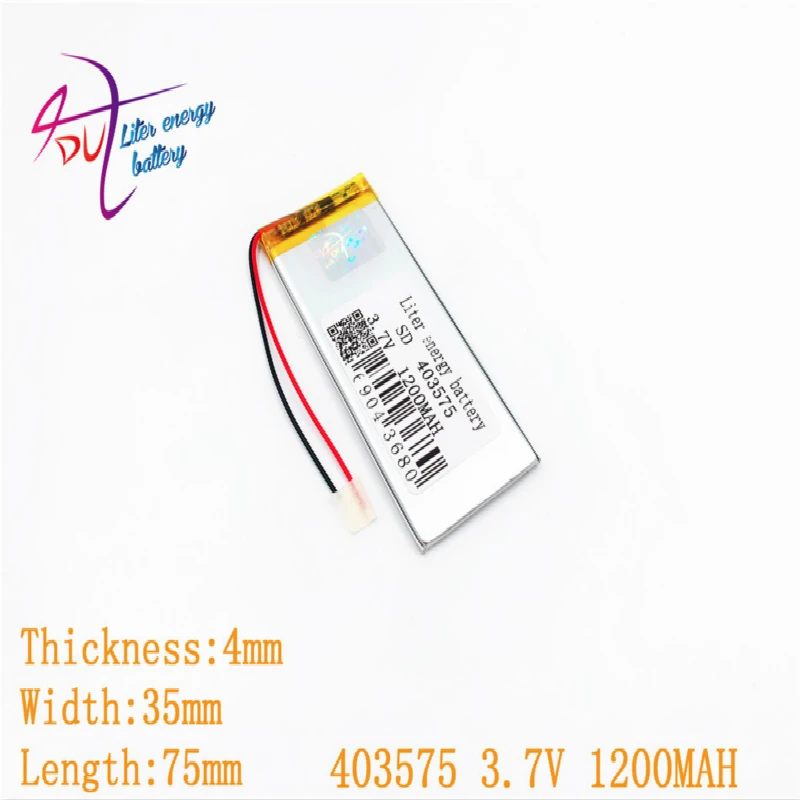 403575 3,7 V 1200MAH литий-полимерный аккумулятор Li-po Li ion Перезаряжаемые Батарея клетки для Mp3 MP4 MP5 gps Мобильный bluetooth