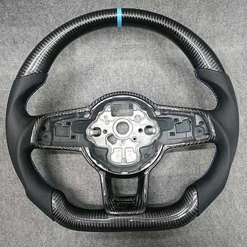 

Replace Stylish Carbon Fiber Steering Wheel For Volkswagen VW Golf 7 G T I Golf R MK7 Jetta Passat Polo GTI Scirocco 2014- 2018