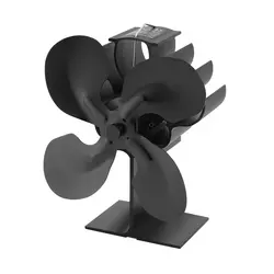 4-Blade Heat Powered Stove Fan for Wood / Log Burner/Fireplace Quiet Environmental Fan Heater Tool Efficient Heat Distribution