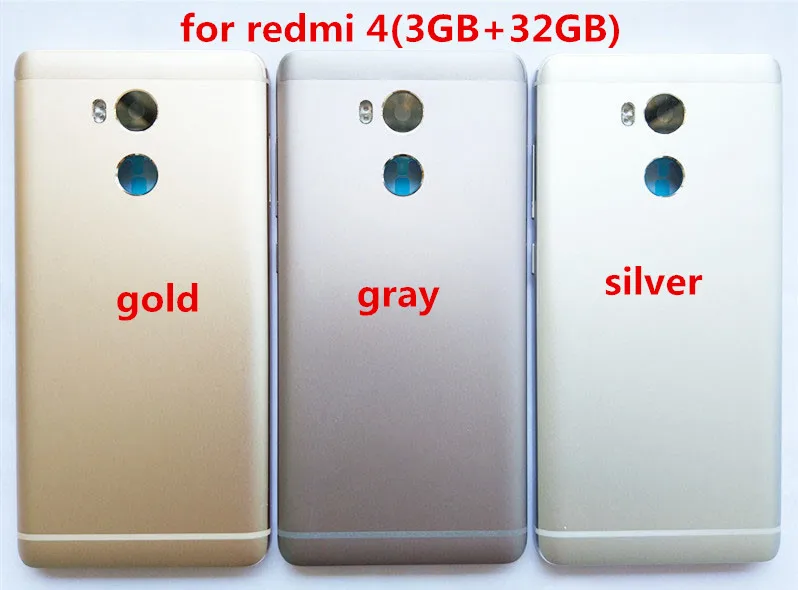 Для Xiaomi Redmi 4 Pro Чехол на батарейку для Redmi 4 Prime задняя крышка с кнопками громкости питания+ передняя рамка(3 ГБ+ 32 ГБ