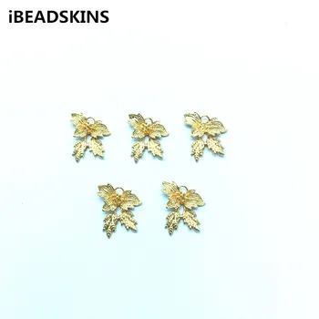 

New arrival! 22x20mm 50pcs Copper Leaves shape charm for Earrings parts/hand Made Earrings make/ Jewelry Findings DIY