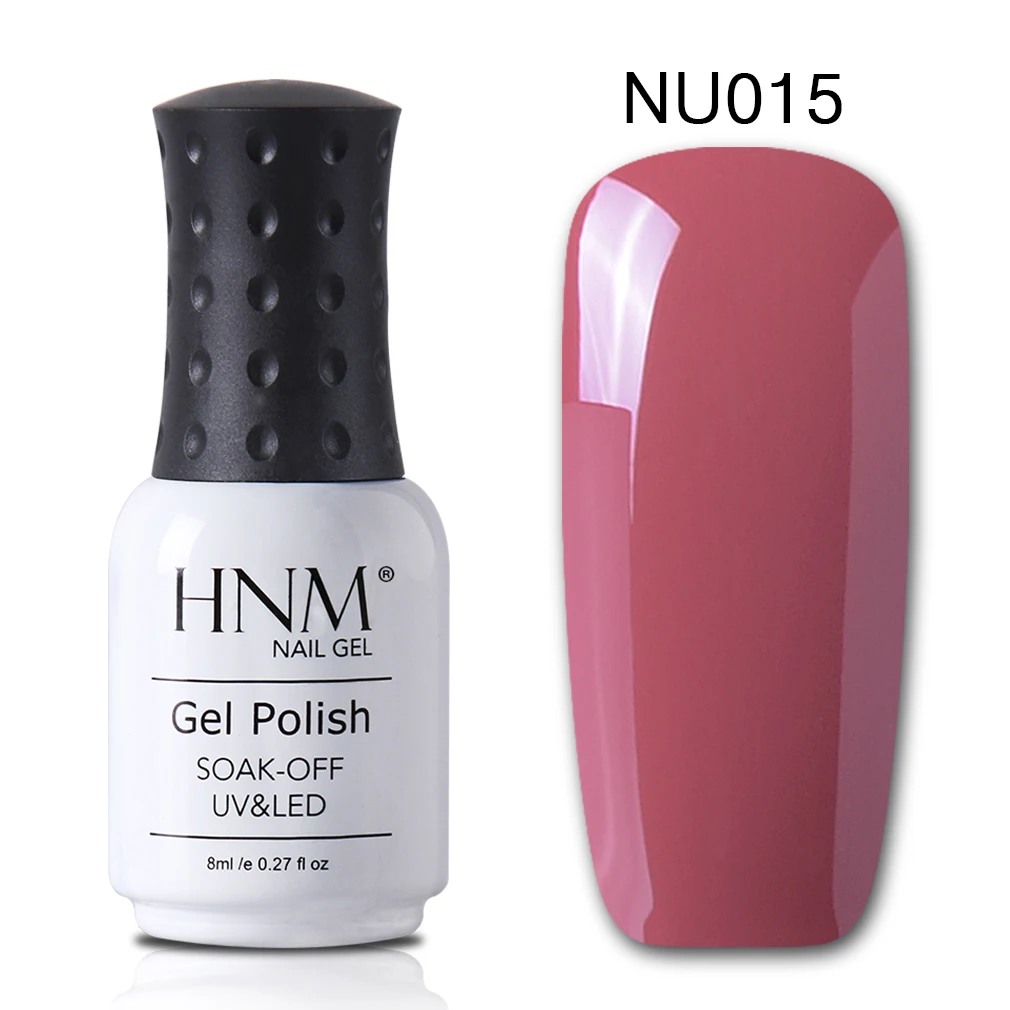 NU015 HNM UV 8 мл УФ-гель для ногтей серый телесный цвет серия для дизайна ногтей замочить от лака Лак Живопись гель основа верхнее покрытие - Цвет: NU015