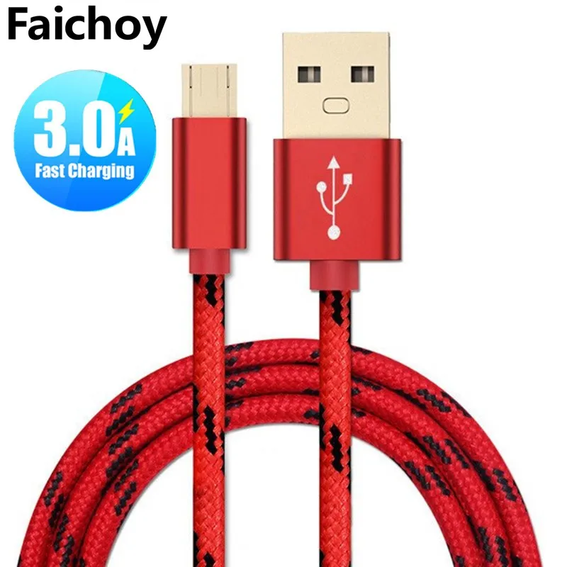 Хороший 1 м/2 м Micro USB кабель для быстрой зарядки Micro USB 3A для samsung huawei Xiaomi Redmi LG зарядный кабель для телефона Microusb шнур