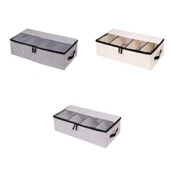 

Foldable Storage Box For Shoes Wardrobe Closet Organizer Sock Bra Underwear Cotton Storage Bag