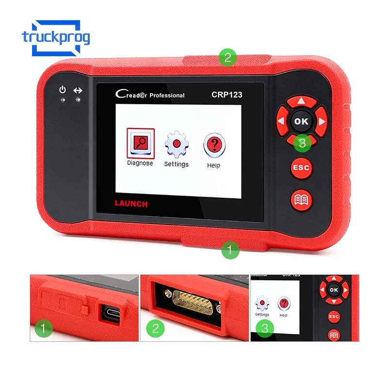 

LAUNCH Creader CRP123 CRP 123 Car Code Reader Scanner Support Engine/ABS/SRS/Transmission Auto diagnostic tool