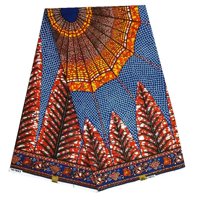 wax fabric Хлопок высокое качество Новое поступление Голландский Настоящий Воск 6 ярдов/шт, африканская вощеная ткань принтом гарантия мягкие восковые ткани - Цвет: wax fabric
