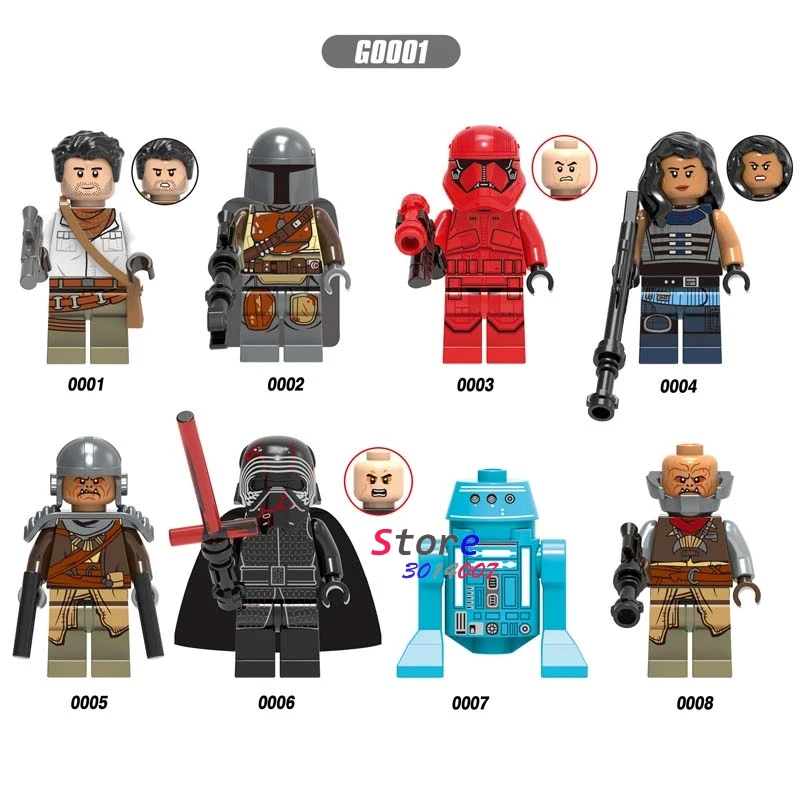 50 шт. Звездные войны Poe Dameron The Man Rhoda Sith Stormer Kare Dunn Raider Empire механический робот строительные блоки игрушки для детей