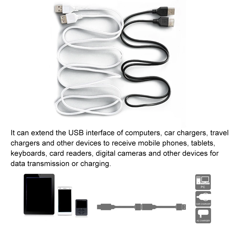 Компьютерный электрический Usb кабель-удлинитель, скорость, Usb2.0 кабель, штекер для подключения, 1 метр, синхронизация данных, Usb2.0 кабель-удлинитель