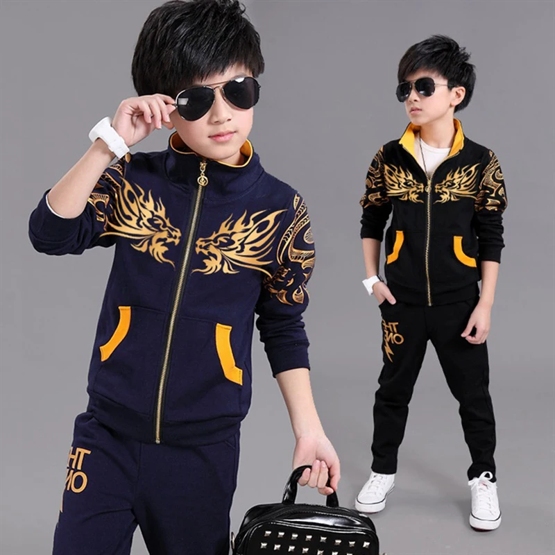 

Boy Sports Suit Kids Spring Sport Suits Boys Clothing Set Children Warm Clothes Tracksuit Sweatshirt pants Casual Clothes Sets