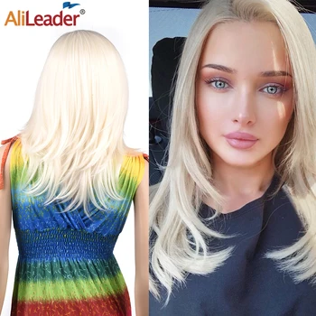 

Alileader Long Straight High-Temp Synthetic Hair Front Swiss Lace Wig Pink Lavender Hair Glueless Lace Wig For Women FactorySale