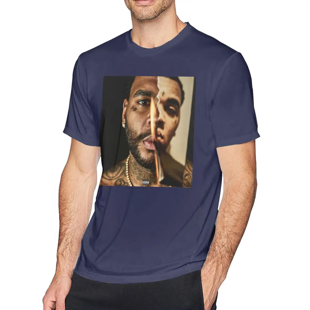 Кевин Гейтс, футболка I am Him, 6xl, базовая Мужская футболка, короткий рукав, принт, забавная, 100 хлопок, футболка - Цвет: Navy Blue