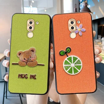 Перейти на Алиэкспресс и купить Роскошный вышитый чехол для телефона Huawei Honor 6X 20 Lite V8 V9 7X 9 20 10 8 9x pro play 3 magic 2 3D Модный мягкий силиконовый чехол