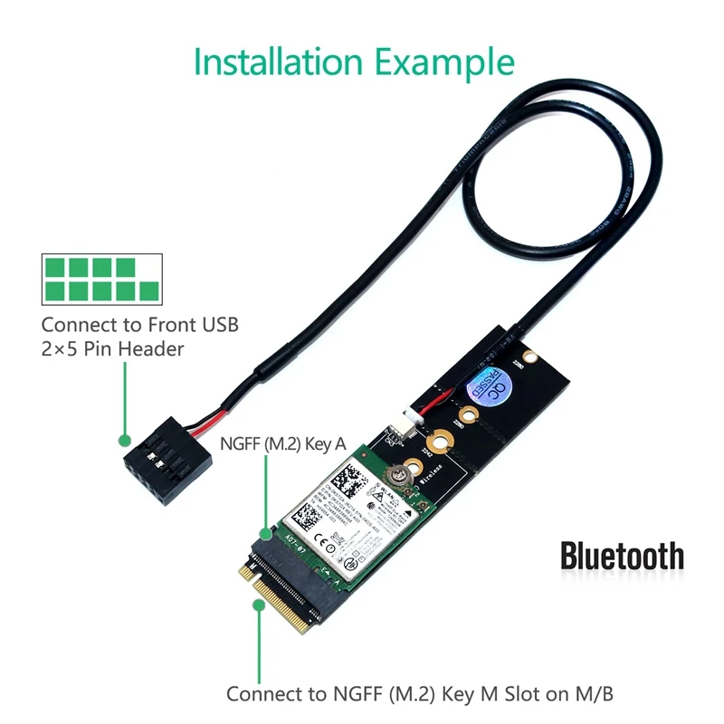 AAAJ-NGFF M.2 ключ a к ключ M SSD адаптер с поддержкой Usb сигнала Bluetooth M2 Ngff конвертер