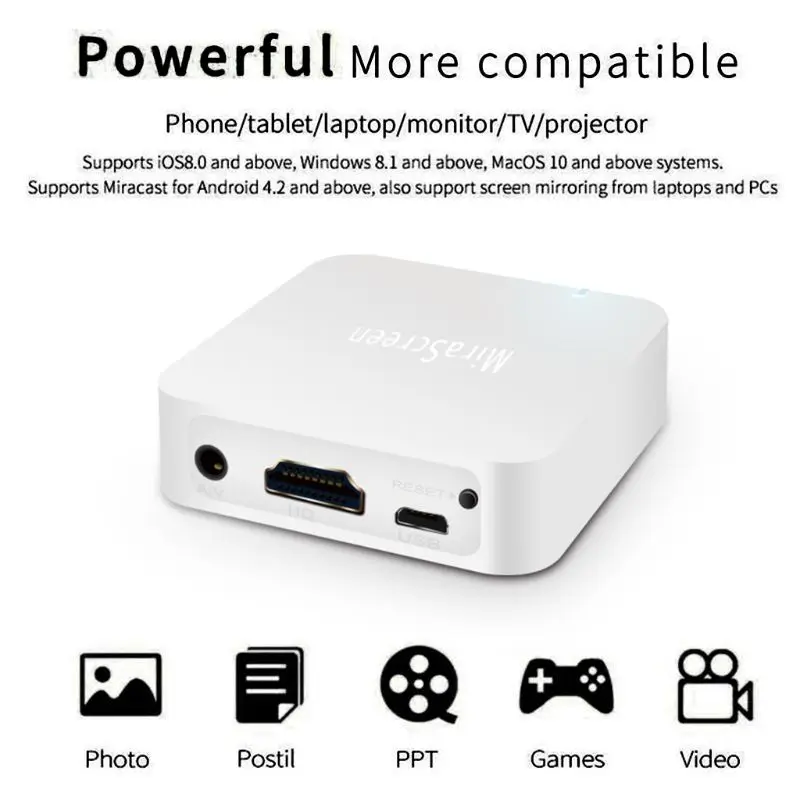Зеркало Ссылка коробка WiFi Дисплей Android iOS навигация Miracast Airplay DLNA USB2.0 LX9A