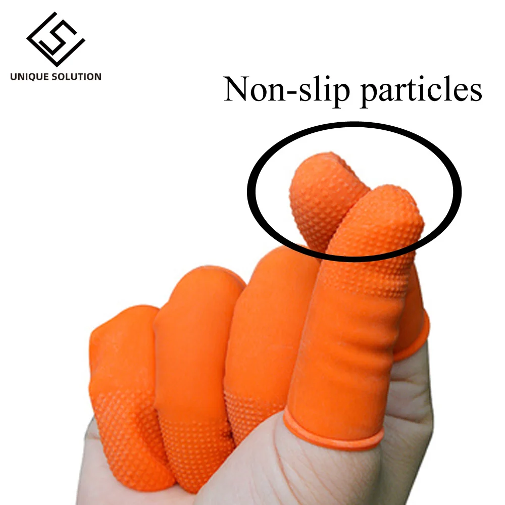 

Disposable nitrile finger Cots sleeve anti-static fingertip sleeve waterproof beauty electronics Hand Set safety equipment