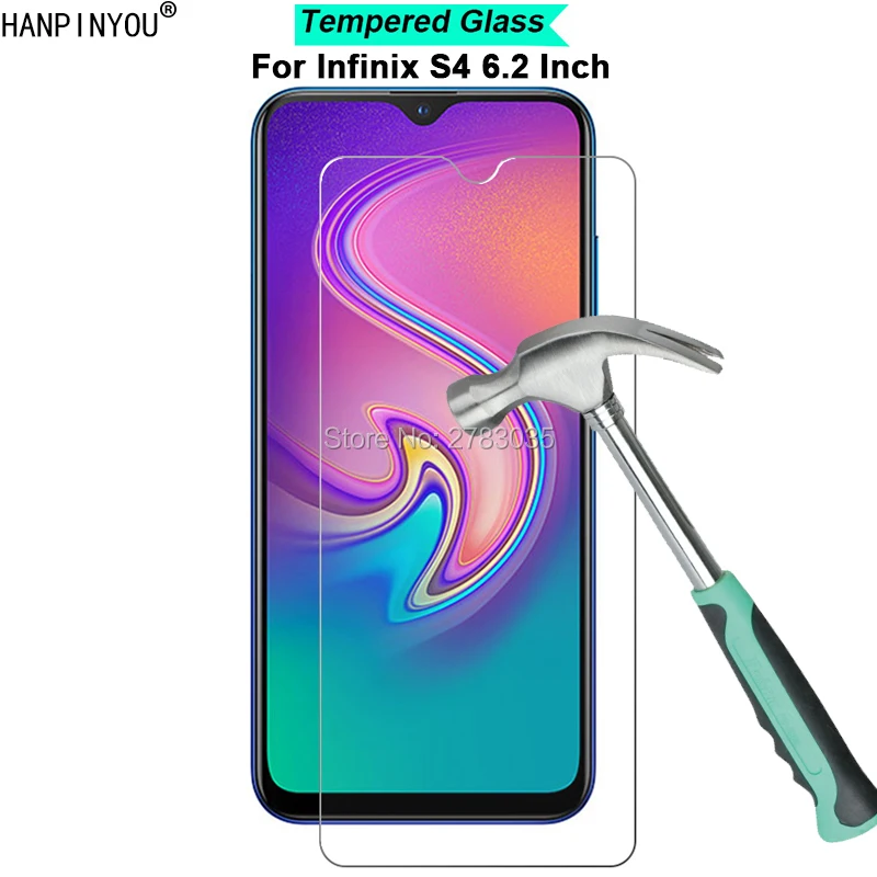 

For Infinix S4 6.2" New 9H Hardness 2.5D Ultra-thin Toughened Tempered Glass Film Screen Protector Protect Guard