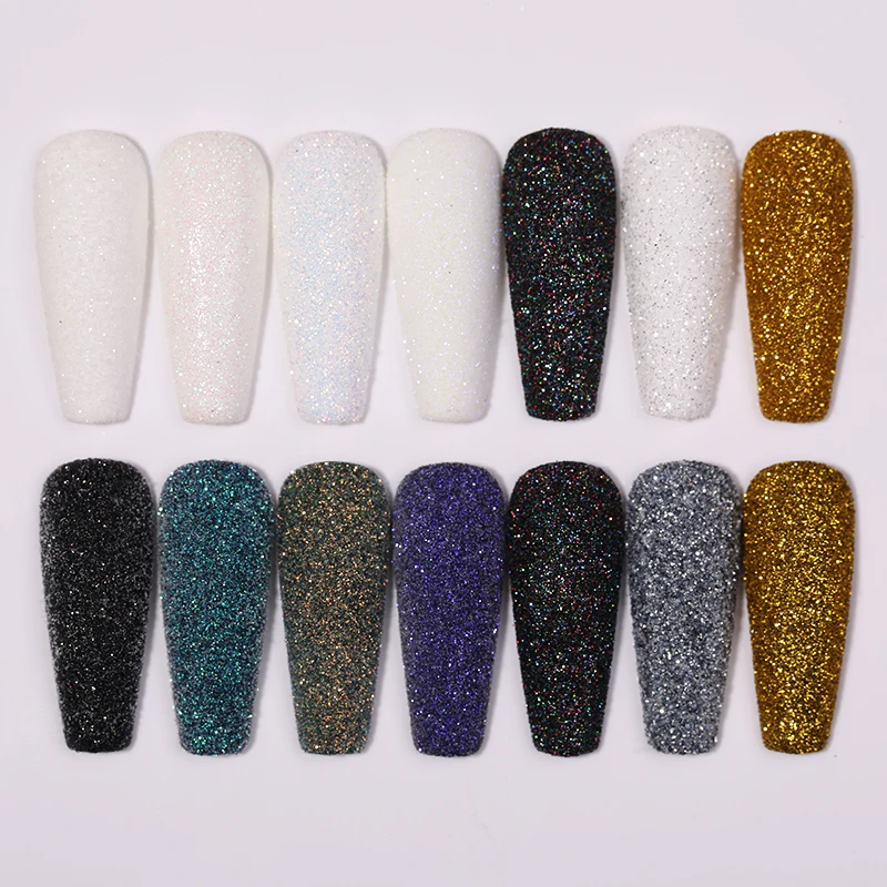 Iridescent Nail Glitter Green Blue Silver Black UV Gel Polish Powder Sparkly Shinning Decoration Chrome Dust Pigment nail powder nail glitter nail decoration nail decorations nail flakes nail powder set