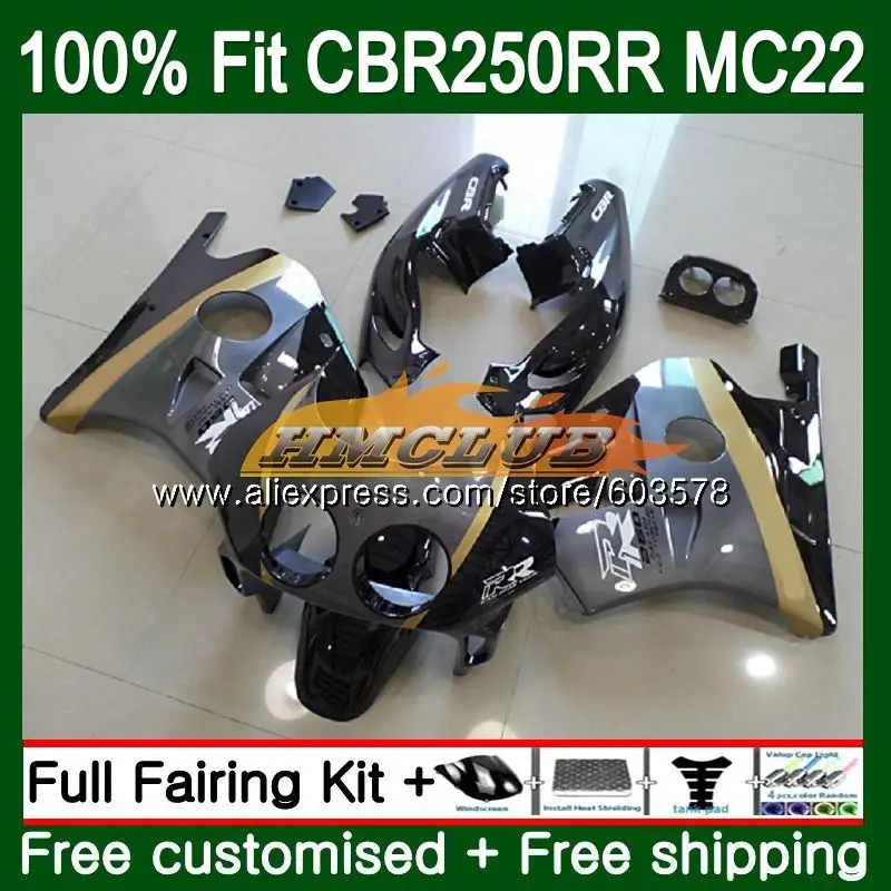 Инъекций для HONDA CBR 250RR CBR250RR 1990 1999 серого и черного цветов, 95CL. 35 MC22 CBR250 RR 90 91 92 93 94 95 96 97 98 99 OEM обтекатели - Цвет: No. 1