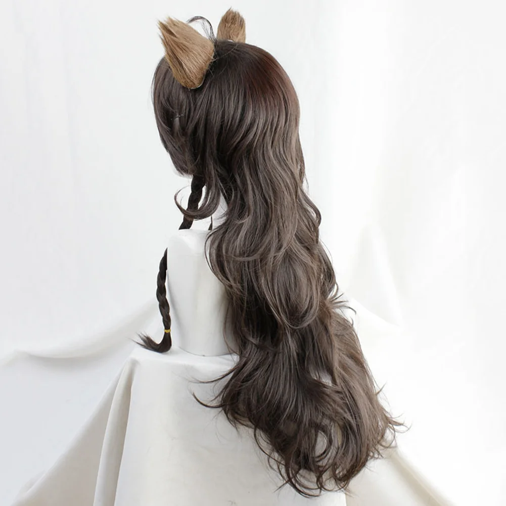 Game Twisted Wonderland Leona Kingscholar Cosplay Wig Brown Braid Long  Cosplay Heat Resistant Synthetic Hair - Facial Hair - AliExpress