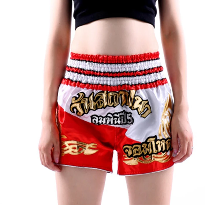 Men Women Boys Kick Boxing Mma Muay Thai Shorts Kids Fight Grappling Trunks Children Kickboxing Girls Training Fitness Gym Pants - Цвет: 02