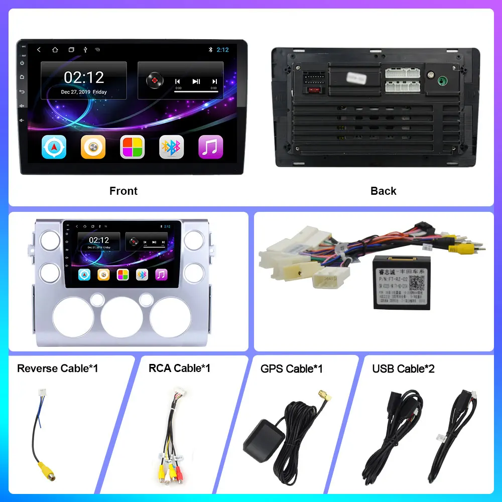 OKNAVI Android 9.0 Car Multimedia Player For Toyota FJ CRUISER 2007 2008 2009 2010 2017 2012 2016 2011 GPS Navigation Radio