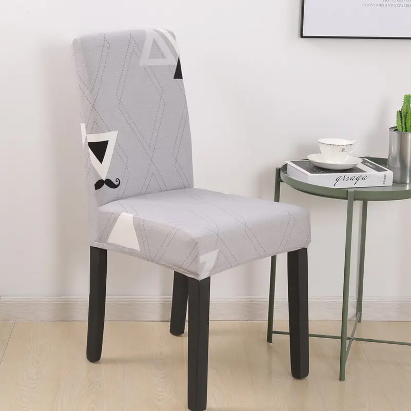 Современные эластичные чехлы на кресла с геометрическим принтом, сменные чехлы из спандекса для столовой, банкета, свадьбы - Цвет: Color 6