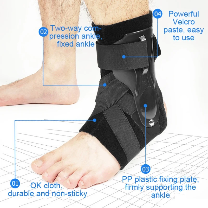 Спортивный беговой фиксатор для поддержки лодыжки Эластичный компрессионный рукав спортивный стабилизатор ступни для снятия боли Защита ног