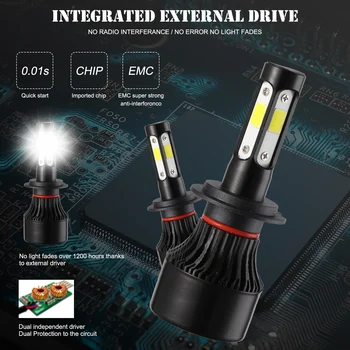 

2pcs Car H7 Led Headlights 6500K 360000LM 12V 24V Lamp Auto Fog Light Bulbs Fog Lamp Auto Accessories Replacement Bulbs