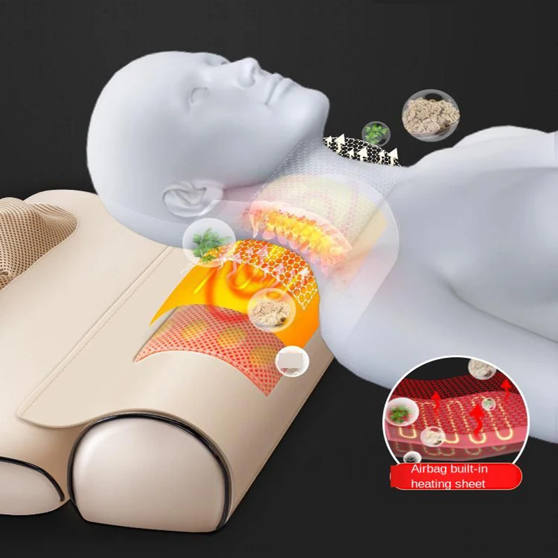  Massage Pillow Kneading Gua Sha Electric Hot Compress Smart Multifunction Massager For Neck Back Bo - 4000354285113