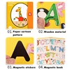 Baby Montessori Wooden Education Fridge Magnet 26 Alphabet Toys Learn Letter Matching Puzzle Magnetic Alphabet Book Toys For Kid 3