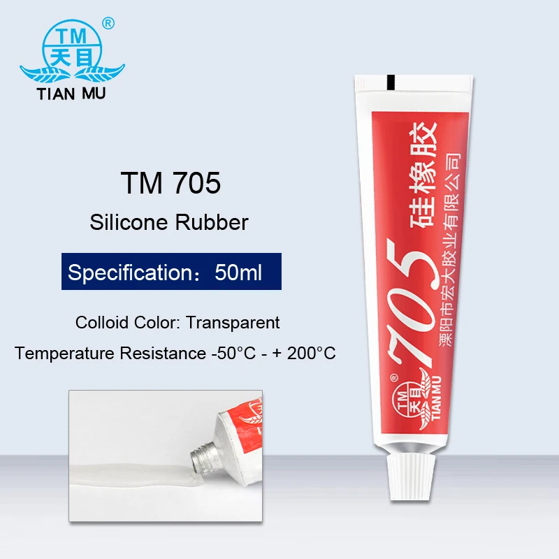 

1PCS 705 Silicone Rubber Transparent Waterproof Sealant Insulation Electronic Fixed High Temperature Resistant Colorless Glue