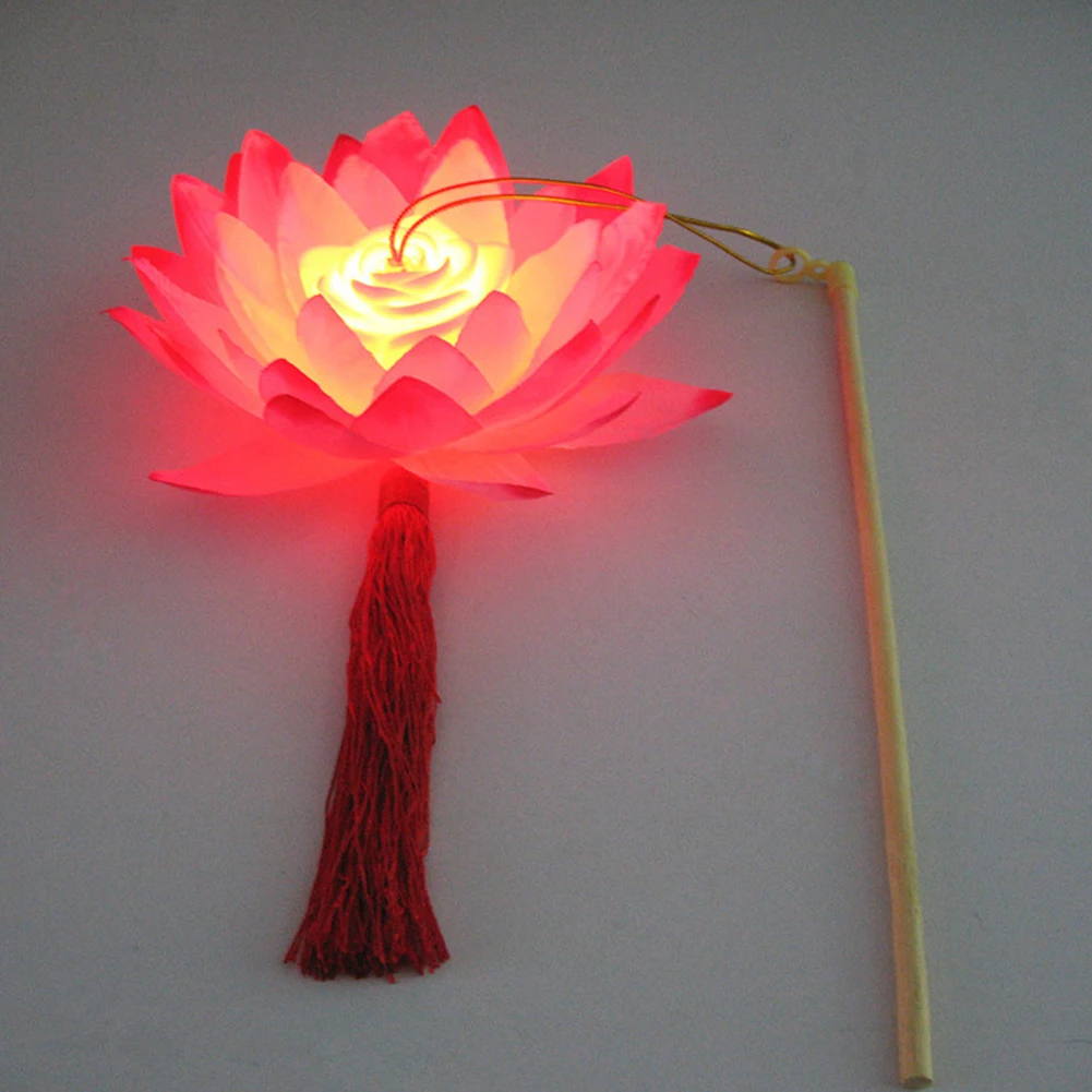 4Pcs Kids Toy Glowing Dancing Props Festival Decor Led Blossom Mid-Autumn Light Portable Gift House Flower Lantern Handheld