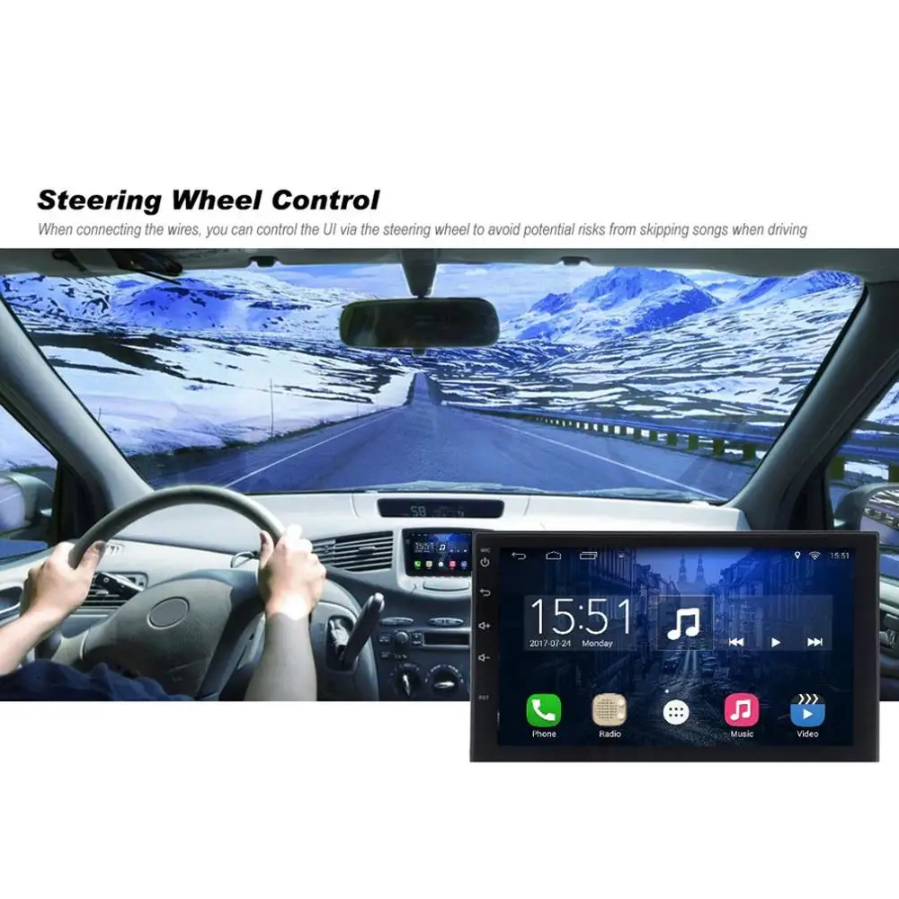 7 дюймов Android универсальный автомобильный gps навигации плеер 4 ядра HD емкостный Экран Системы 8,0 gps навигационная Интегрированная машина
