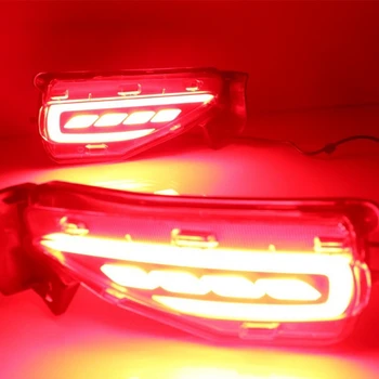 

1 Pair Led Light Guide Brake Lights Night Driving Lights Turn Signal Light for Toyota Fortuner 2016-2019, Safety Warning Light