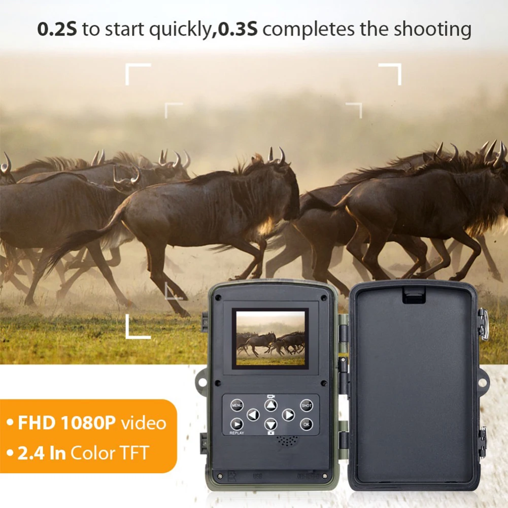 HC-801A Trail охотничья ловушка камера Дикая игра ночное животное термальная фото Водонепроницаемая с литиевой батареей 5000Mah