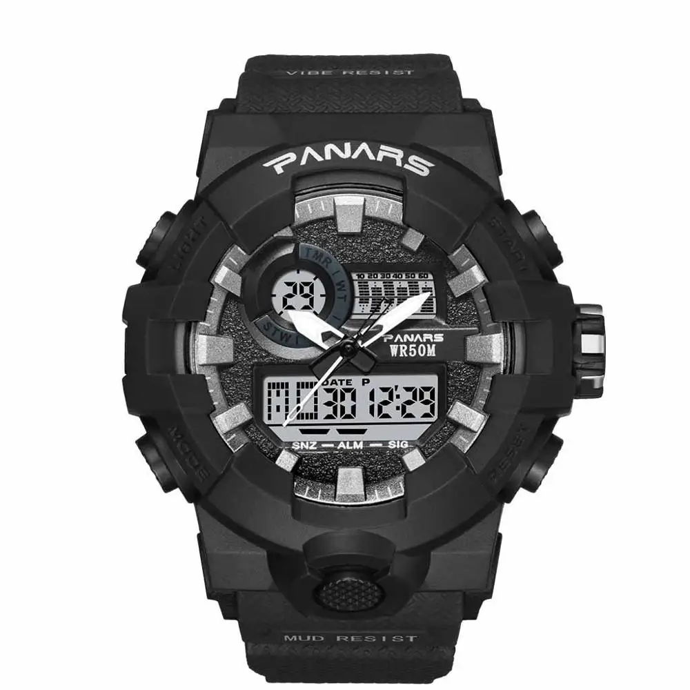 

SYNOKE Trend Men's Anti Fall Big Screen Multi Function Luminous Electronic Watch Digital Watch Men Water Resistant #4O30