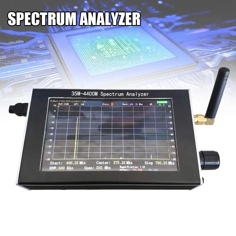 

Handheld Spectrum Analyzer 35M-4400MHZ Signal Generator Spectrum Analyzer with 4.3in Display Best Price