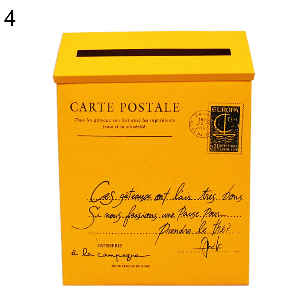 Ретро американский пасторальный настенный почтовый ящик металлический буквенный замок для почтового ящика модное ведро газетные коробки почтовый ящик украшение сада