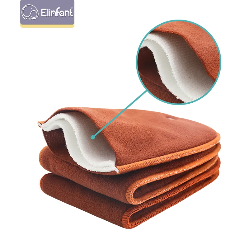 Elinfant Coffee Fleece Insert Baby Cloth Diaper Nappy Washable Reusable Changing Pads & Covers Medium 35 * 13.5cm SMT065 diaper changing pad diaper changing mat