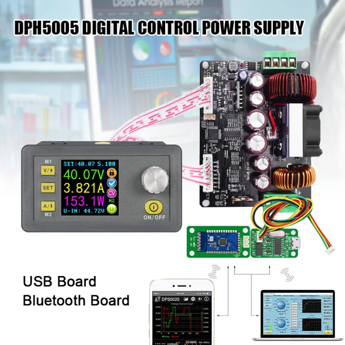 DPH5005 программируемый цифровой модуль управления питанием ЖК-вольтметр 50 в 5A понижающий преобразователь CLH@ 8